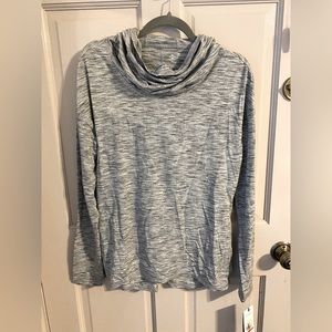 GAIAM long sleeve cowl neck hooded shirt S NWT